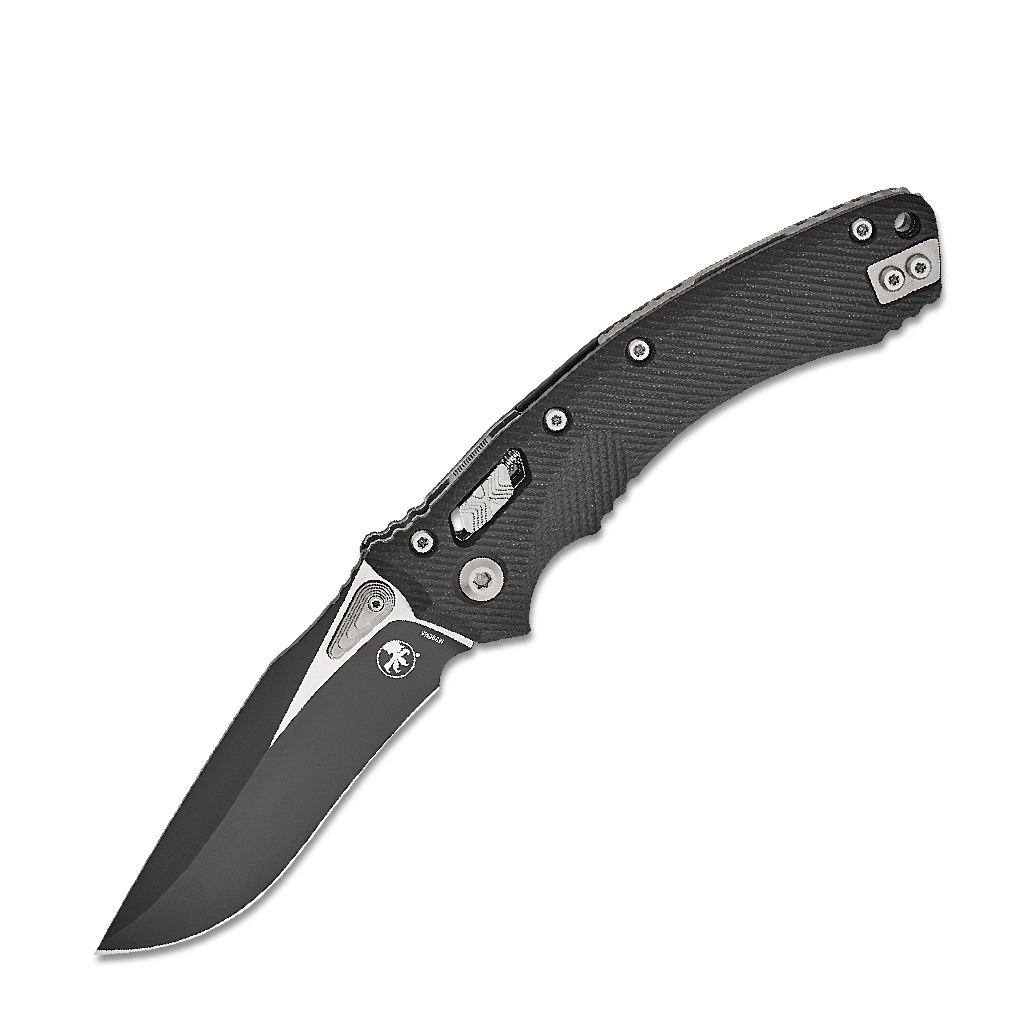 GUNMANSA MICROTECH AMPHIBIAN RAM-LOK BLACK STD G-10 BLACK - 137RL-1FLGTBK