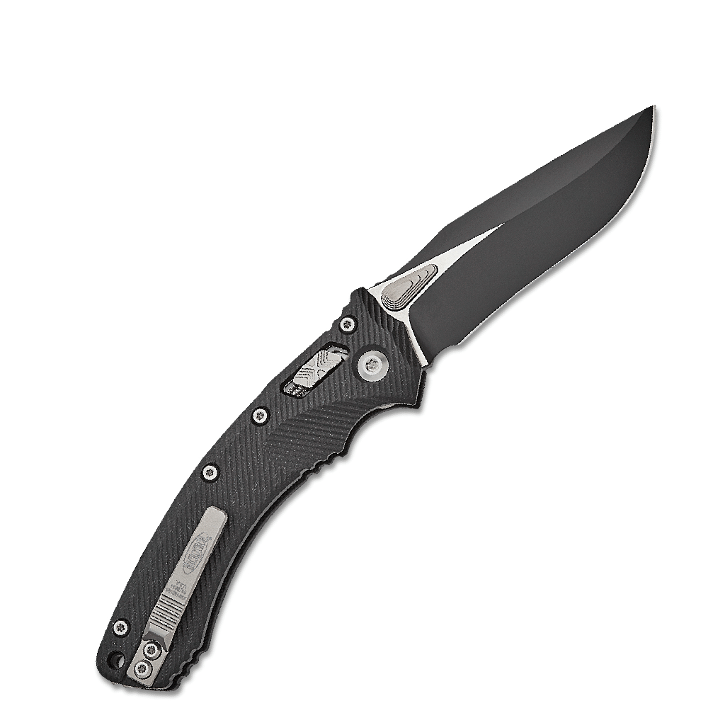 GUNMANSA MICROTECH AMPHIBIAN RAM-LOK BLACK STD G-10 BLACK - 137RL-1FLGTBK
