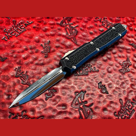 GUNMANSA Microtech Custom 306 Makora II OTF Knife Double Edge Mirror Polish