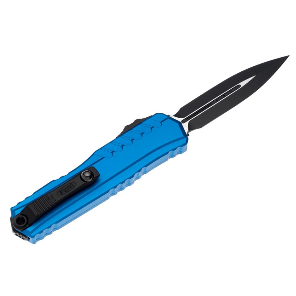 GUNMANSA Microtech Cypher II D/E Black Standard Blue (1242-1Bl)