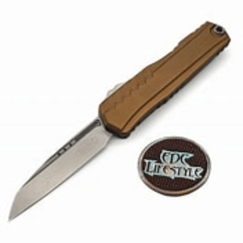 GUNMANSA Microtech Cypher II S/E Tan Stonewash Standard 1241-10TA