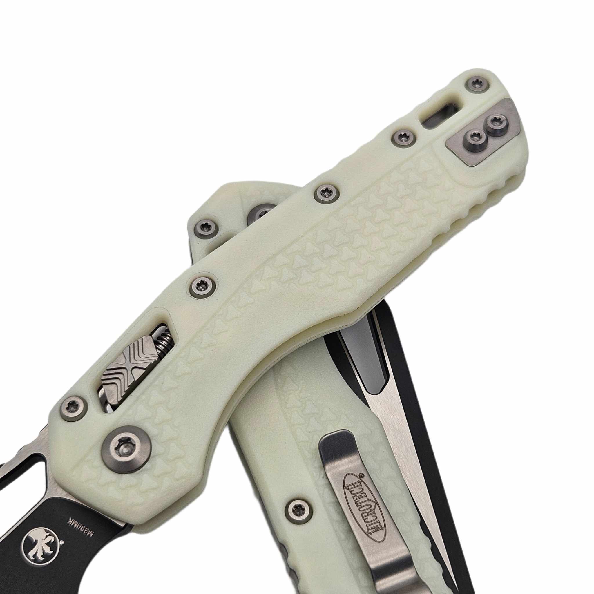 GUNMANSA Microtech MSI Ram-Lok S/E Tri-Grip White Polymer Black Blade w/Bead Blast HW 210T-1PMWH