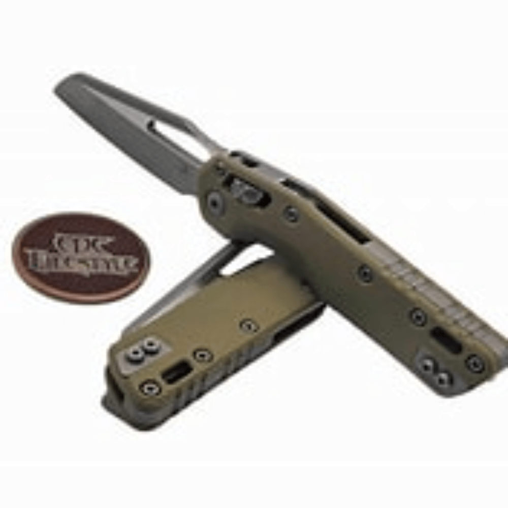 GUNMANSA Microtech MSI® S/E Fluted G-10 OD Green Apocalyptic® Standard – 210-10APFLGTOD