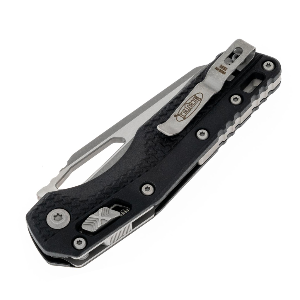 GUNMANSA Microtech Msi S/E Tri-Grip Injection Molded Black Apocalyptic  Part Serrated - 210T-11APPMBK