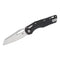 GUNMANSA Microtech MSI® S/E Tri-Grip Injection Molded Black Stonewash Full Serrated – 210T-12PMBK