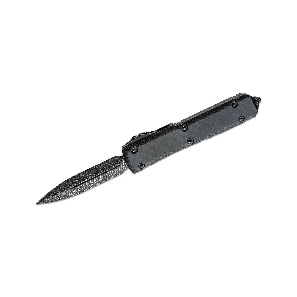 GUNMANSA Microtech Ultratech Damascus Carbon Fibre Signature Series 122-16CFS