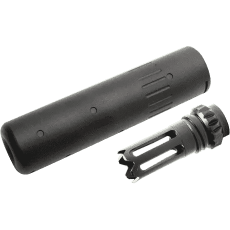 GUNMANSA MOCK SUPPRESSOR FOR GK16-BLACK (14MM CCW) WITH MOCK FLASH SUPPRESSOR G-01-023 AIRSOFT ACCESSORY