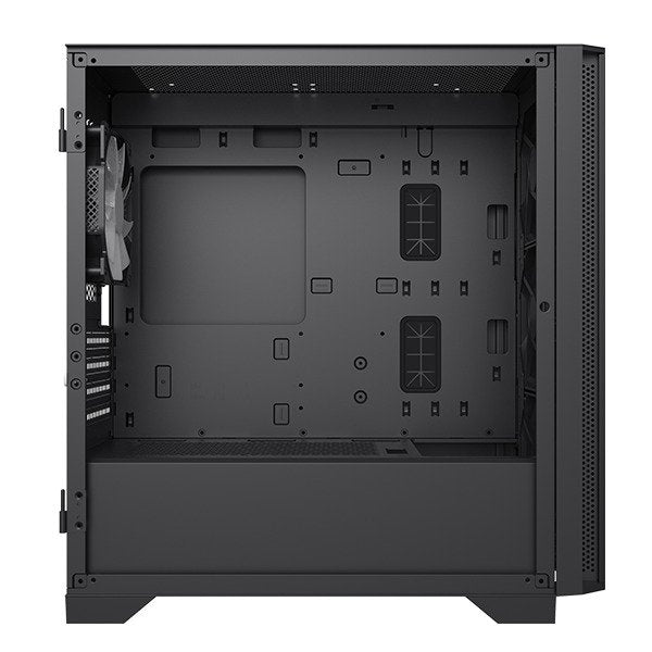 GUNMANSA Montech AIR 100 ARGB MICRO-ATX Tower with Four ARGB Fans Pre Installed Fine Mesh Front Panel, High Airflow, Unique Side Swivel Tempered Glass, Dust Protection Case (Black)