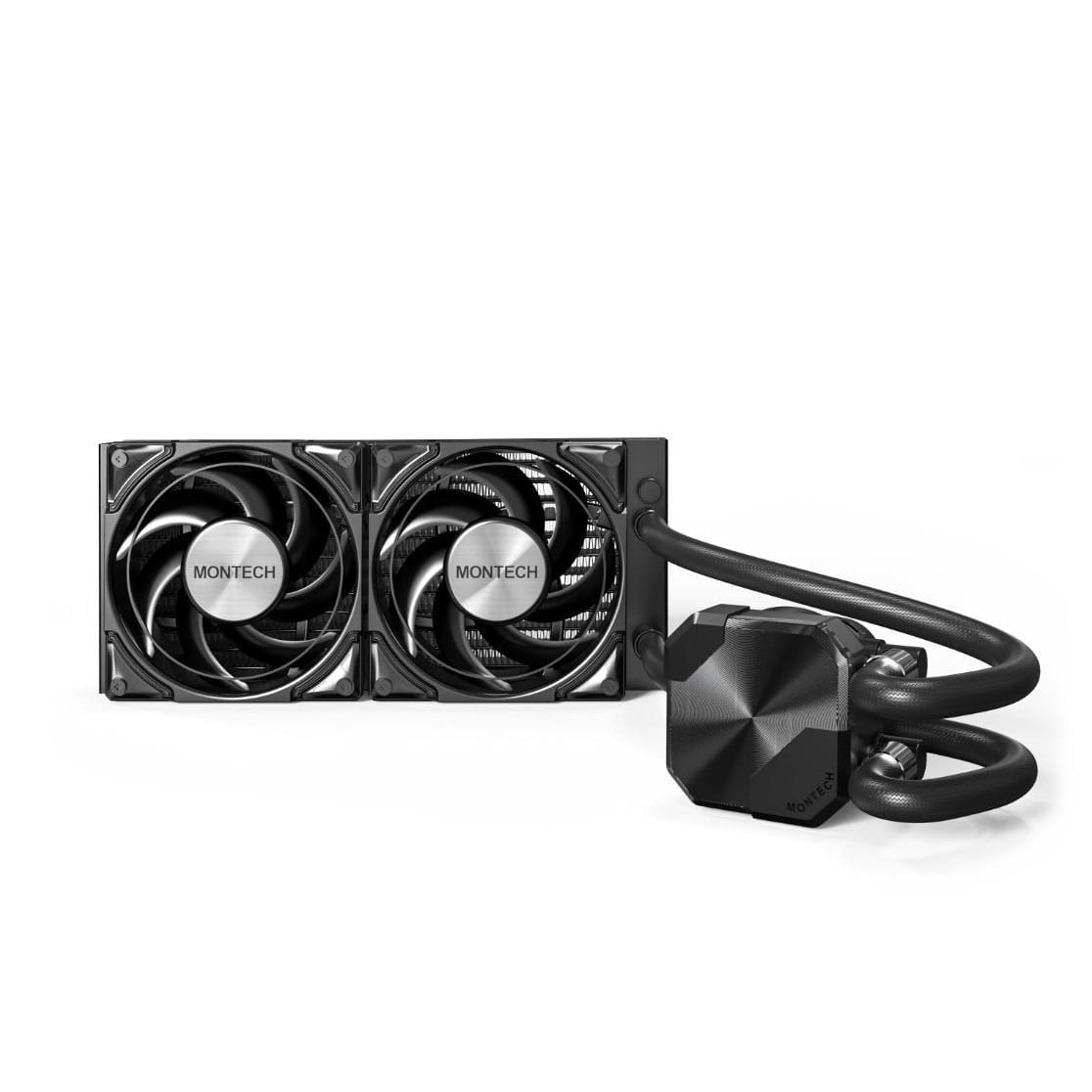 GUNMANSA MONTECH HyperFlow Silent 240 3100RPM ARGB-free LGA115X / 1200 / 20XX / 1700 / 1851 / AM3 / AM4 / AM5 Cooling Fan (Black)