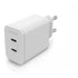 GUNMANSA mophie-Wall Adapter-USB-C-PD-DUAL-45W-GAN-White-EU(2xUSBC)