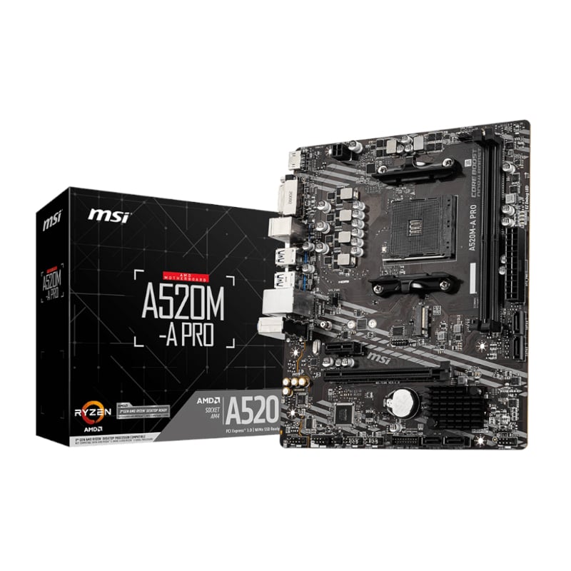 GUNMANSA MSI A520M-A PRO AM4 AMD MATX Gaming Motherboard