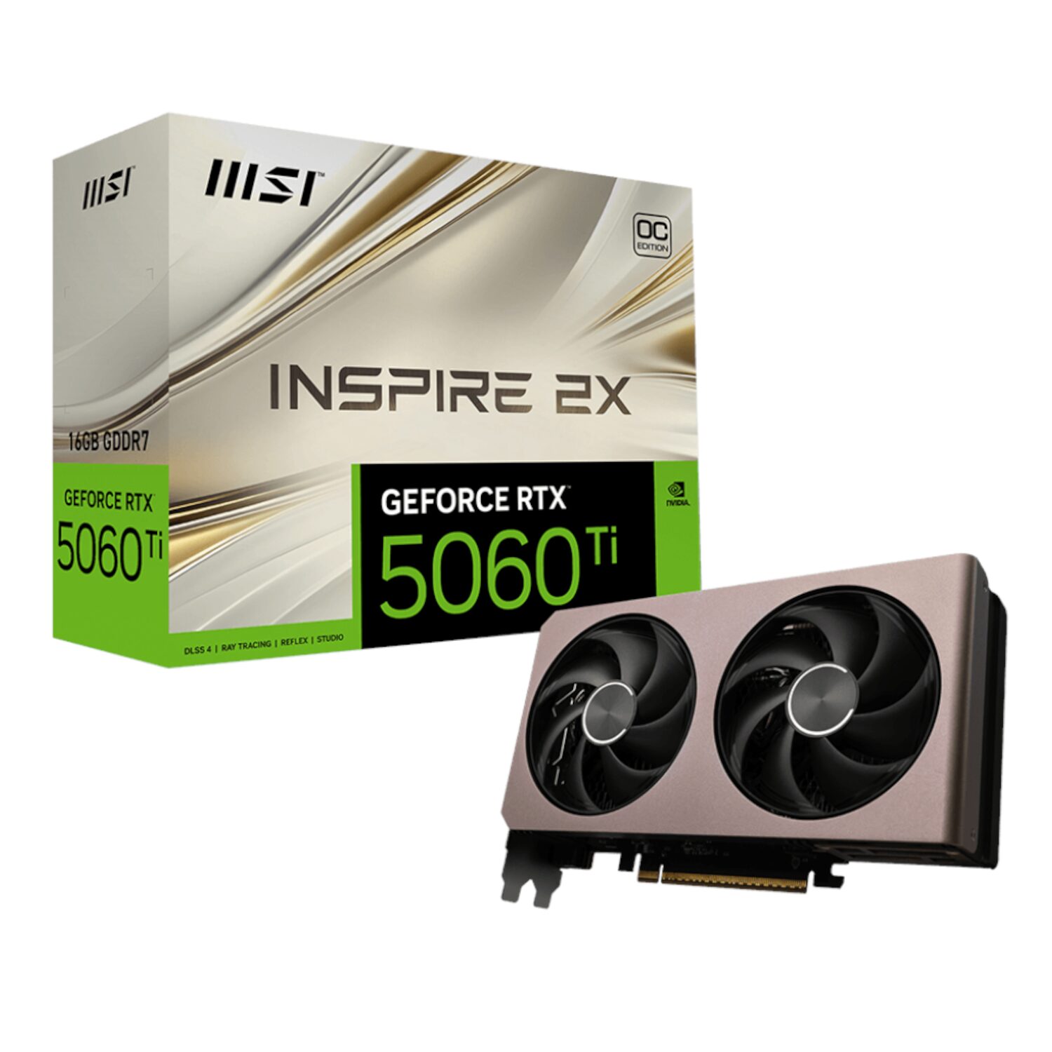 GUNMANSA MSI GeForce RTX 5060 Ti 16GB INSPIRE 2X OC Graphics Card