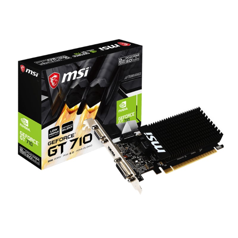 GUNMANSA MSI Nvidia GeForce GT 710 2GD3H 2GB 64-BIT Graphics Card