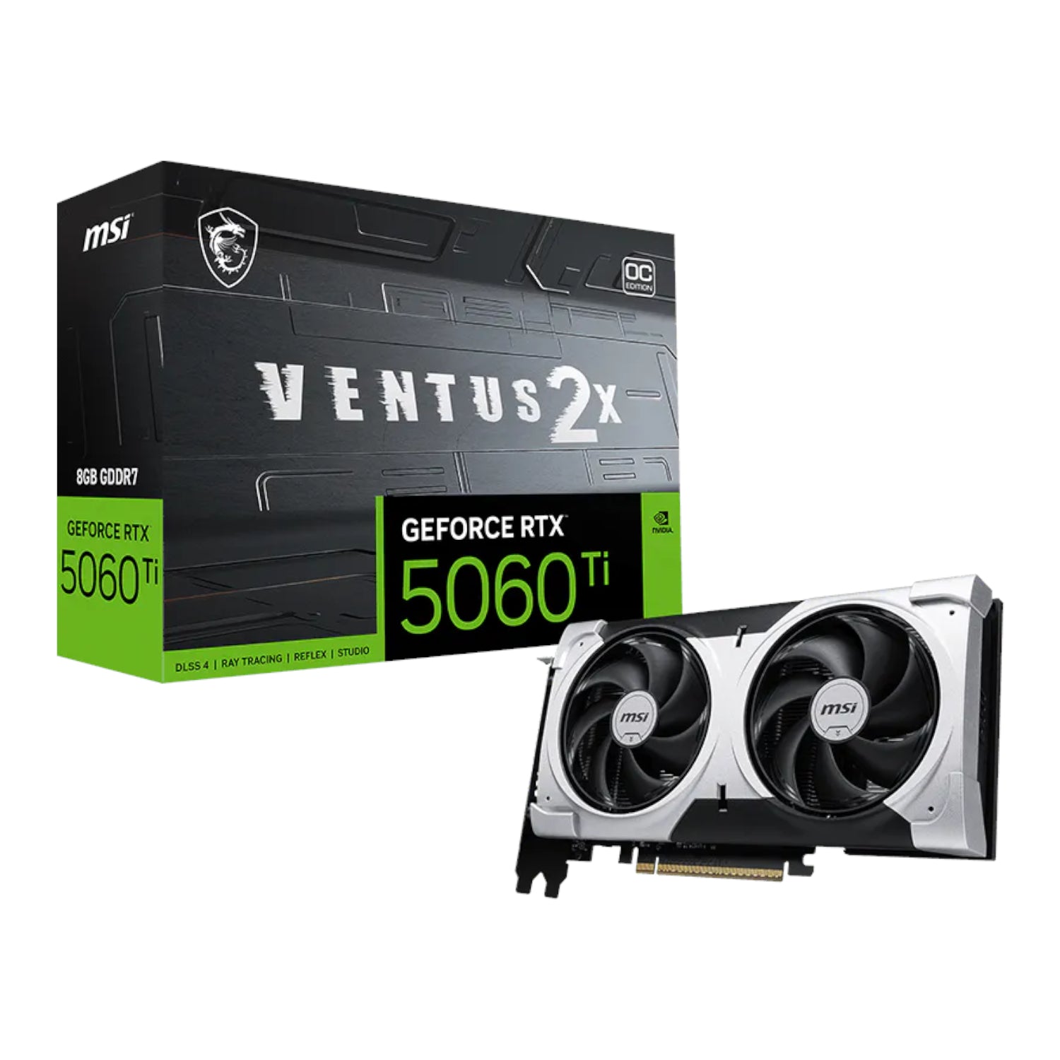 GUNMANSA MSI Nvidia GeForce RTX 5060TI VENTUS 2X OC PLUS 8GB Graphics Card