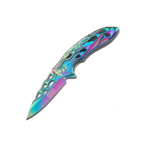 GUNMANSA MT-A822RB MTech USA Spring Assisted Knife - Rainbow