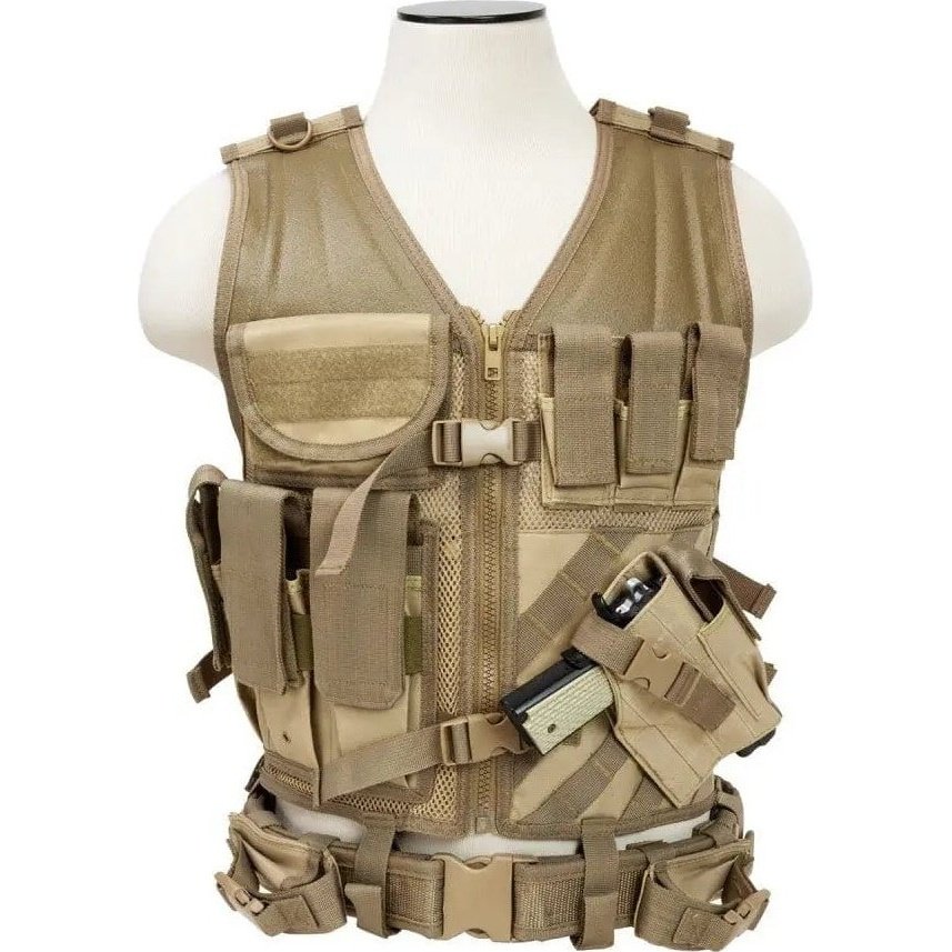 GUNMANSA NC STAR UPC: 814108014025 VISM Tactical Vest [MED-2XL] - TAN