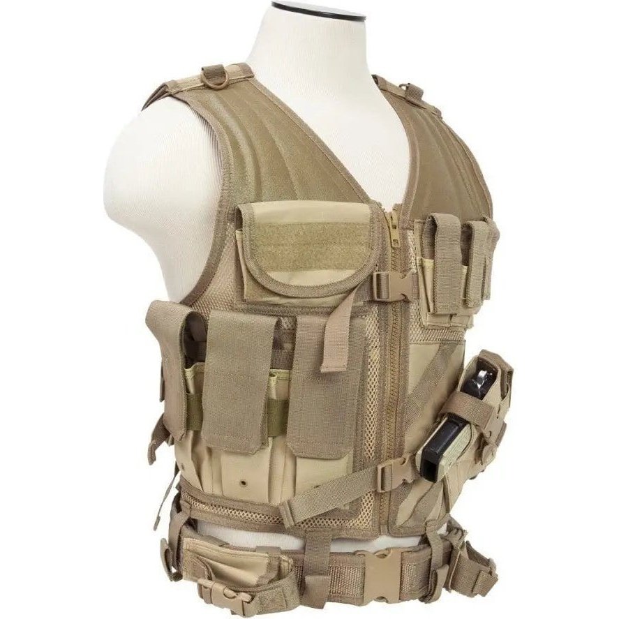 GUNMANSA NC STAR UPC: 814108014025 VISM Tactical Vest [MED-2XL] - TAN