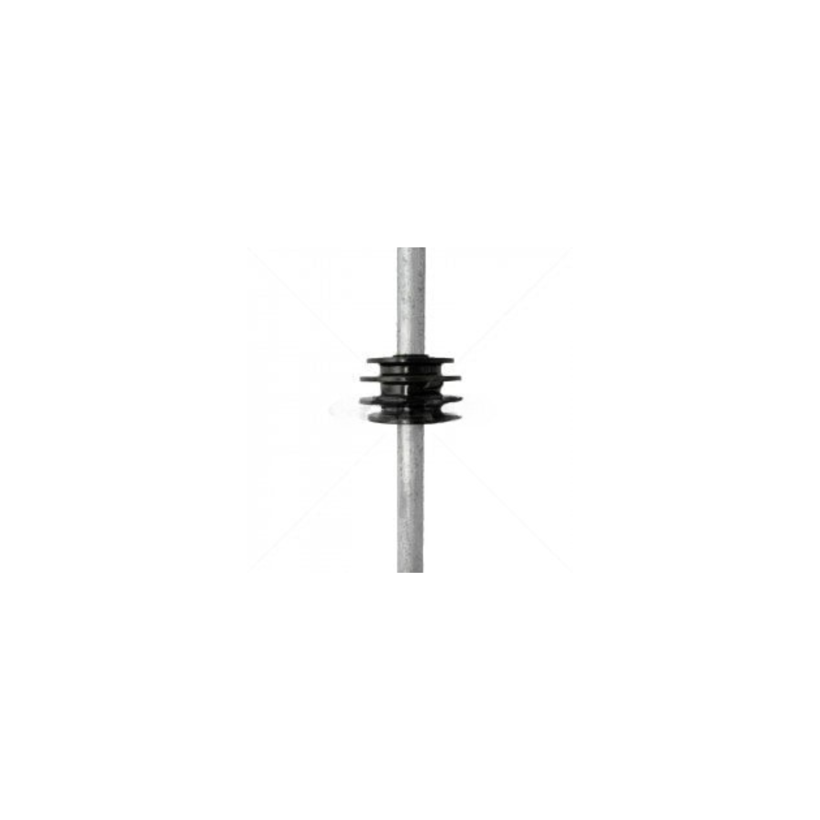 GUNMANSA Nemtek 6-Line Round Bar Galvanised BB Fence Pole - Strong Black Fencing Solution