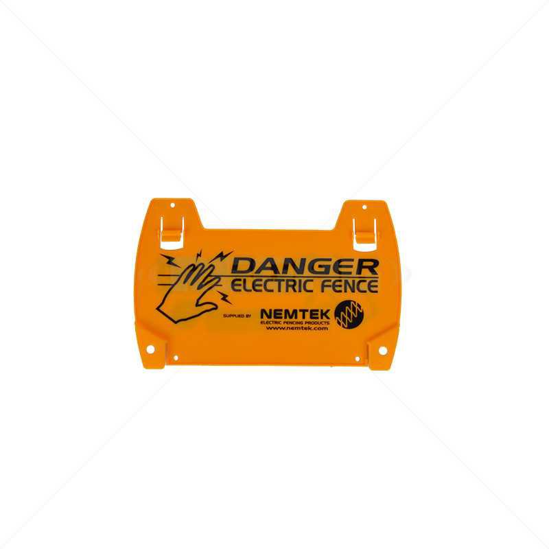 GUNMANSA Nemtek Fence Accessories Warning Sign - Electric Fence Large Part No: EF43-2
