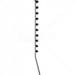 GUNMANSA Nemtek Fence Pole - 10Line Square Tube Jurassic Galvanised Angled BB Part No: EF130