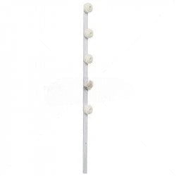 GUNMANSA Nemtek Fence Pole - 5Line Flat Bar Galvanised Powder Coated WB Part No: EF09-9