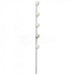 GUNMANSA Nemtek Fence Pole - 5Line Flat Bar Galvanised Powder Coated WB Part No: EF09-9