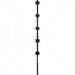 GUNMANSA Nemtek Fence Pole - 5Line Round Black Part No: EF11