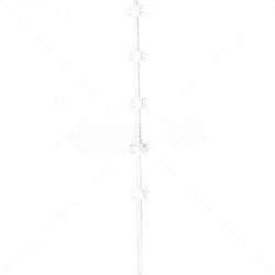 GUNMANSA Nemtek Fence Pole - 5Line Round White Part No: EF12