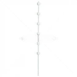 GUNMANSA Nemtek Fence Pole - 6Line Round Galvanised Powder Coated WB Part No: EF15-6