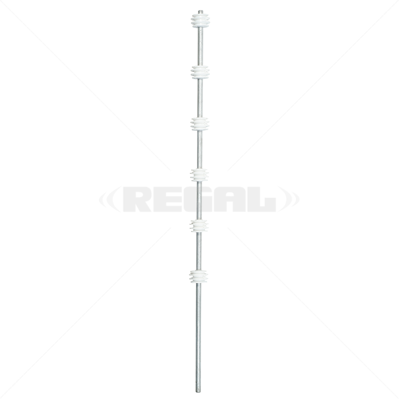 GUNMANSA Nemtek Fence Pole - 6Line Round Galvanised WB