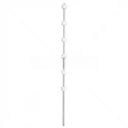 GUNMANSA Nemtek Fence Pole - 6Line Round Galvanised WB Part No: EF15-3