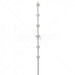 GUNMANSA Nemtek Fence Pole - 6Line Round White Part No: EF16