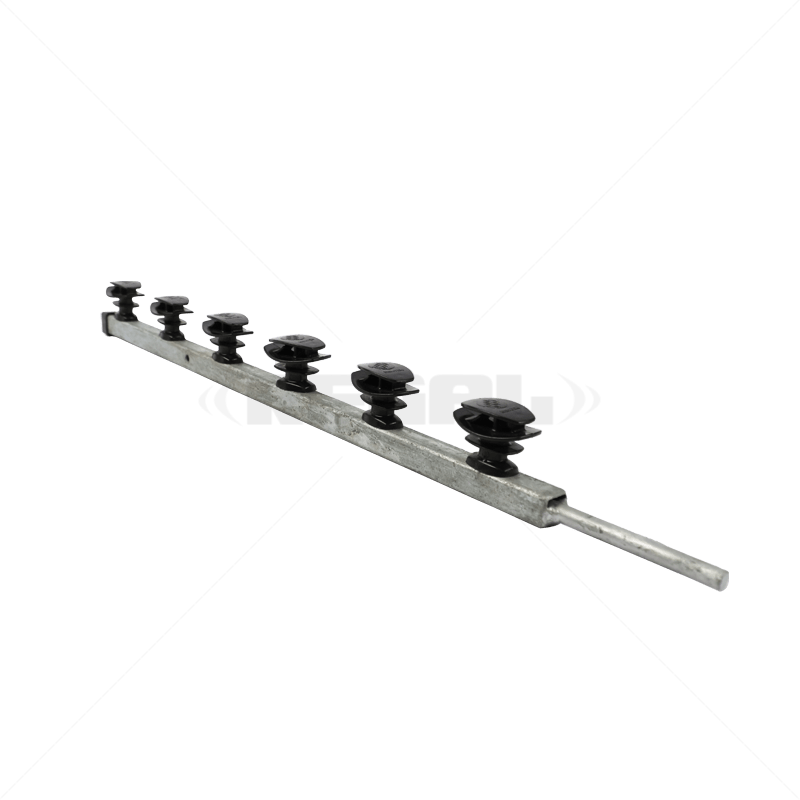 GUNMANSA Nemtek Fence Pole - 6Line Square Tube Galv +Pin Jurassic Black Bobbin Part No: EF112
