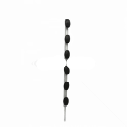 GUNMANSA Nemtek Fence Pole - 6Line Square Tube Galv +Pin Jurassic Black Bobbin Part No: EF112