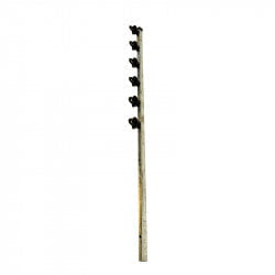 GUNMANSA Nemtek Fence Pole - 6Line Square Tube Jurassic Galvanised Straight WB