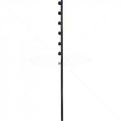 GUNMANSA Nemtek Fence Pole - 6Line Square Tube Straight Black Part No: EF15-1
