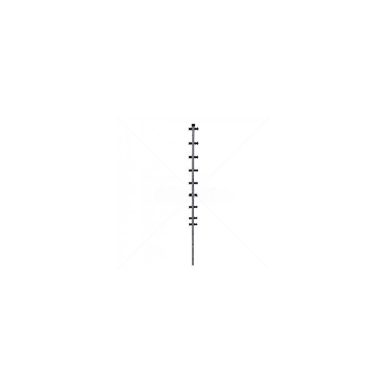GUNMANSA Nemtek Fence Pole - 8Line + 1 Square Tube Straight Galv Black Popem Bo