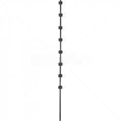GUNMANSA Nemtek Fence Pole - 8Line Round Bar Black Part No: EF16-2