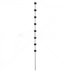 GUNMANSA Nemtek Fence Pole - 8Line Round Bar Galvanised PC BB Part No: EF16-5