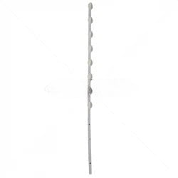 GUNMANSA Nemtek Fence Pole 8Line SQ Tube Jurassic Galv Angled PC Slotted WB Part No: EF124-1