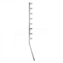 GUNMANSA Nemtek Fence Pole - 8Line SQ Tube Jurassic Galv Angled Slotted WB Part No: EF124-2