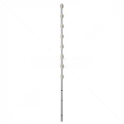 GUNMANSA Nemtek Fence Pole 8Line SQ Tube Jurassic Galv Strt PC Slotted WB Part No: EF124-3