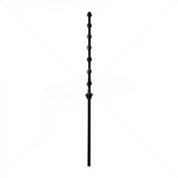 GUNMANSA Nemtek Fence Pole - 8Line Square Tube Straight Black Part No: EF12-6