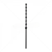 GUNMANSA Nemtek Fence Pole - 8Line Square Tube Straight Black Part No: EF12-6