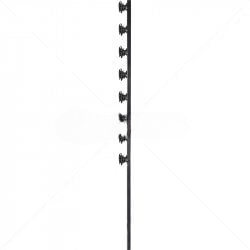 GUNMANSA Nemtek Fence Pole - 8Line Square Tube Straight Black Shield Insulator Part No: EF11-7