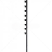 GUNMANSA Nemtek Fence Pole - 8Line Square Tube Straight Black Shield Insulator Part No: EF11-7