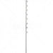 GUNMANSA Nemtek Fence Pole - 8Line Square Tube Straight White Part No: EF12-5