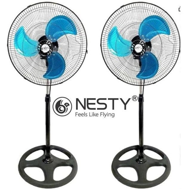 GUNMANSA Nesty Twin Pack Set Of 2 x 45cm Floor Standing Cooling Fans