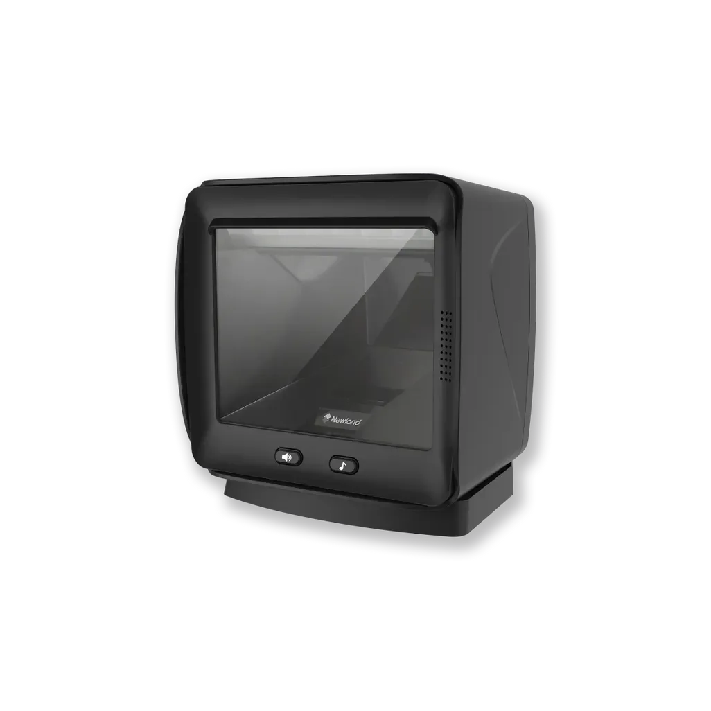 GUNMANSA Newland demo - Newland-FR80 Salmon 2D CMOS Mega Pixel Large window vertical desktop scanner with ''L'' mounting bracket; 3 mtr U