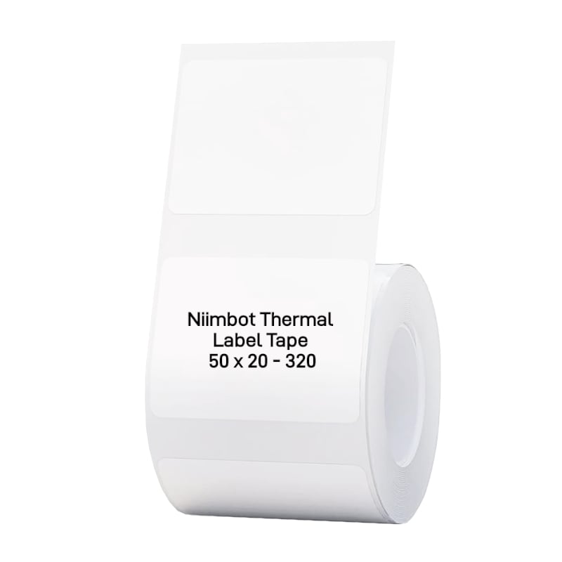 GUNMANSA NIIMBOT B1/B21/B3S Thermal Label 50x20mm - 320 Labels Per Roll - White